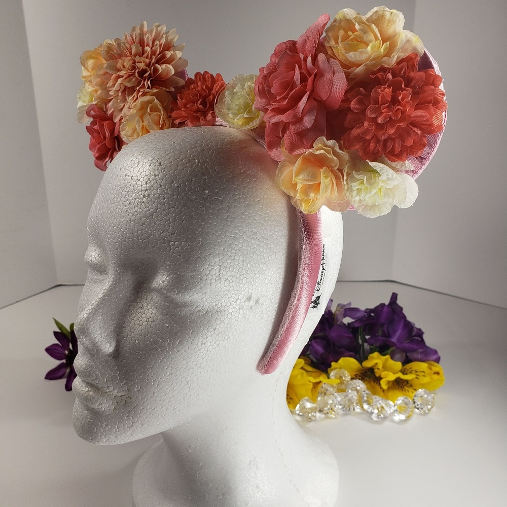 Disney Parks Pink Flower Minnie Ears, New - Picture 7 of 8